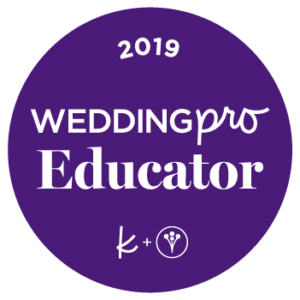 Badge for 2019 Wedding Pro Educators